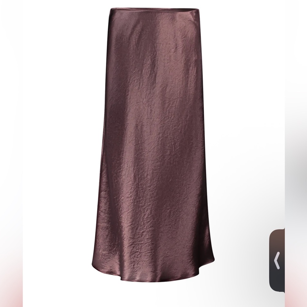 MaxMara Satin Bias Midi Skirt Alessio Sz 6 red purple